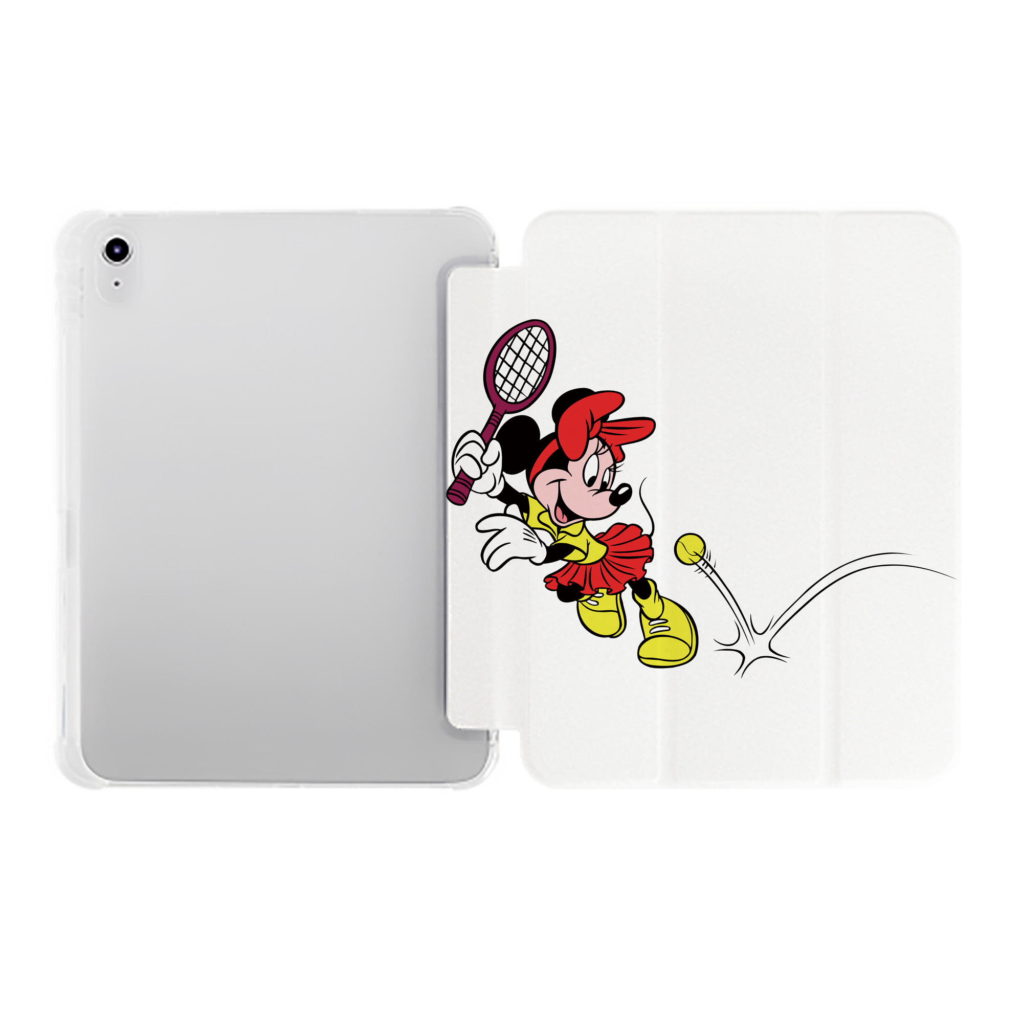 （画像用） ミッキーマウス Mickey Mouse IPad ケース ペン収納付き 三つ折りスタンド PUレザー×シリコン 対応機種9.5/10.5/10.9インチ